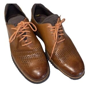 Cole Haan Men's 2.Zerogrand Wingtip Oxfords Size 8.5M British Tan-Java Shoes